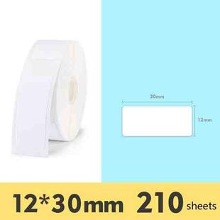 2 PCS Supermarket Goods Sticker Price Tag Paper Self-Adhesive Thermal Label Paper for NIIMBOT D11, Size: White 12x30mm 210 Sheets