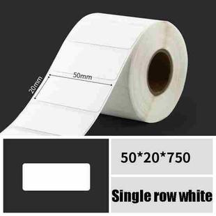 Printing Paper Dumb Silver Paper Plane Equipment Fixed Asset Label for NIIMBOT B50W, Size: 50x20mm White