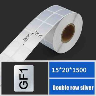 Printing Paper Dumb Silver Paper Plane Equipment Fixed Asset Label for NIIMBOT B50W, Size: 15x20mm Silver