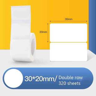Thermal Label Paper Self-Adhesive Paper Fixed Asset Food Clothing Tag Price Tag for NIIMBOT B11 / B3S, Size: 30x20mm 320 Sheets