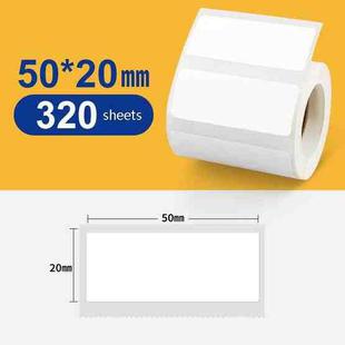 Thermal Label Paper Self-Adhesive Paper Fixed Asset Food Clothing Tag Price Tag for NIIMBOT B11 / B3S, Size: 50x20mm 320 Sheets