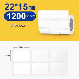 Thermal Label Paper Self-Adhesive Paper Fixed Asset Food Clothing Tag Price Tag for NIIMBOT B11 / B3S, Size: 22x15mm 1200 Sheets