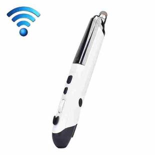 PR-08 1600DPI 6 Keys 2.4G Wireless Electronic Whiteboard Pen Multi-Function Pen Mouse PPT Flip Pen(White)