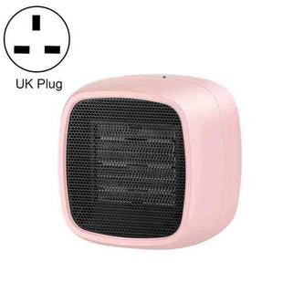 Home Desktop Mini Portable PTC Dumping Power-off Heater, Specification:UK Plug(Pink)