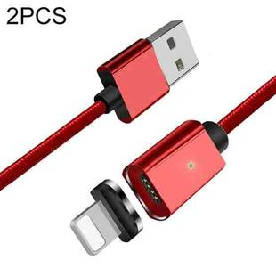2 PCS ESSAGER Smartphone Fast Charging and Data Transmission Magnetic Cable with 8 Pin Magnetic Head, Cable Length: 1m(Red)