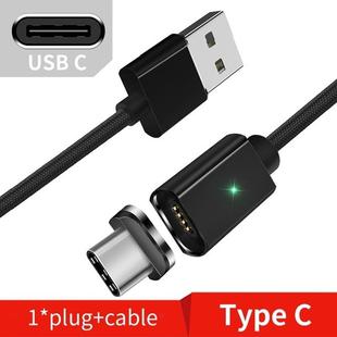 2 PCS ESSAGER Smartphone Fast Charging and Data Transmission Magnetic Cable with USB-C / Type-C Magnetic Head, Cable Length: 2m(Black)