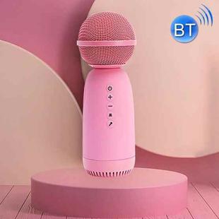 MC-001 Home Children Live Singing Wireless Bluetooth Microphone Speaker(Sweet Powder)