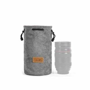 S.C.COTTON Liner Shockproof Digital Protection Portable SLR Lens Bag Micro Single Camera Bag Round Gray M