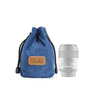 S.C.COTTON Liner Shockproof Digital Protection Portable SLR Lens Bag Micro Single Camera Bag Round Blue S