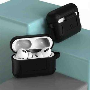 2 PCS Pure Color Simple Waterproof Earphone Protective Cover For AirPods Pro(Black)
