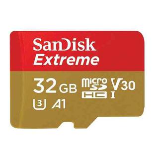 SanDisk U3 High-Speed Micro SD Card  TF Card Memory Card for GoPro Sports Camera, Drone, Monitoring 32GB(A1), Colour: Gold Card