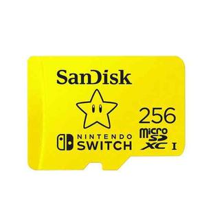 SanDisk SDSQXAO TF Card Micro SD Memory Card for Nintendo Switch Game Console, Capacity: 256GB Gold