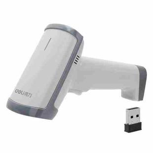 Deli 14950 One-Dimensional Two-Dimensional Scanner Supermarket Catering Scanning Gun, Model: Wireless (White)
