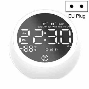 X10 Multifunctional Bluetooth Speaker LED Night Light Alarm Clock Bluetooth Speaker, Support TF Card & AUX & FM Radio, Specification: EU Plug(White)