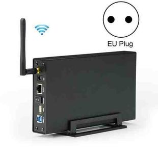 Blueendless 3.5 inch Mobile Hard Disk Box WIFI Wireless NAS Private Cloud Storage( EU Plug)
