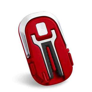 3 PCS Creative Car Phone Holder Car Multi-Function Air Outlet Navigation Ring Bracket( Red)