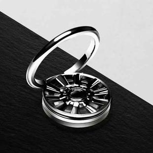 3 PCS Ring Gyro Phone Holder Zinc Alloy Multi-Function Rotating Phone Ring Holder, Colour:  Without Diamonds (Black)