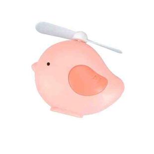 YS1901 2 PCS Little Bird USB Mini Portable Fan For Children And Students(Pink)