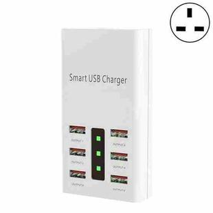 30W 2A Multi-Function 6-Port Charging Socket Universal Smart Phone And Tablet USB Charger(UK Plug)