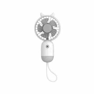 C2261 USB Portable Big Wind Super Quiet Mini Multi-Function Handheld Fan(White)