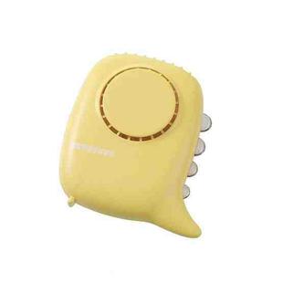 D2 Dinosaur Hanging Neck Fan Multifunctional USB Mini Desktop Handheld Outdoor Night Light Fan(Yellow)