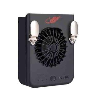 W920 Hanging Waist Hanging Neck Small Fan Outdoor Portable Handheld Usb Charging Turbine Cycle Fan(Black)