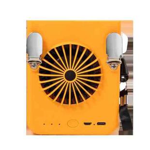 W920 Hanging Waist Hanging Neck Small Fan Outdoor Portable Handheld Usb Charging Turbine Cycle Fan(Orange)