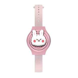 S296 Cartoon Watch Leafless Fan USB Charging Children Wrist Mini Fan(Rabbit)