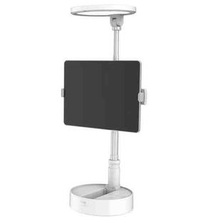 ADYSS Mobile Phone Live Floor Stand Foldable Full-Screen Overhead Shot And Fill Light, Colour: White