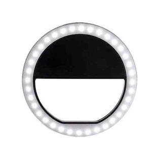 Ring-Shaped Mobile Phone Selfie Fill Light LED Flashlight For Live Photography(Black)