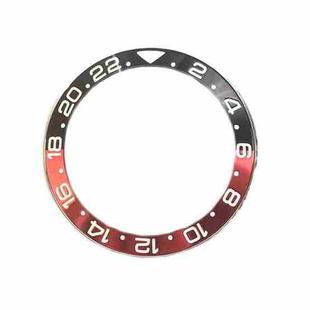For Rolex Stainless Steel Diving Watch Case Accessories(GMT Black Red Ring)