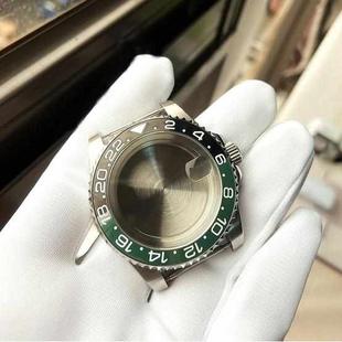 For Rolex 2813/8215/2836/3804/8200 GMT Watch Case For Rolex 2813/8215/2836/3804/8200, Colour: GMT Black and Green Ceramic Ring