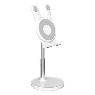 SL-701 Desktop Mobile Phone Stand Retractable Multifunctional Folding Cute Cartoon Mobile Phone Live Support(White)