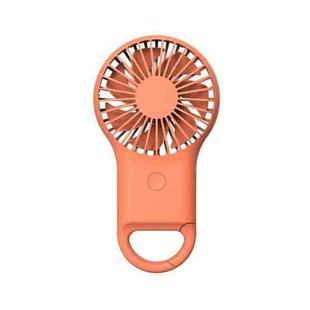 Handheld Pocket Mini Small Fan Portable Charging Outdoor USB Fan With 7 Color Light(Orange)