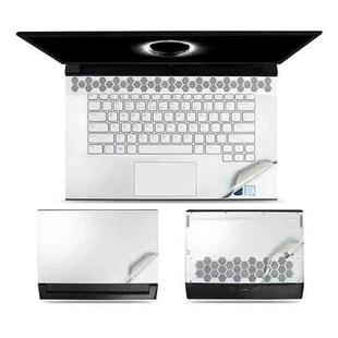 JRC 3 in 1 Notebook Film Set Body Shell Protection Sticker for Dell ALIENWARE M15-R2(White)