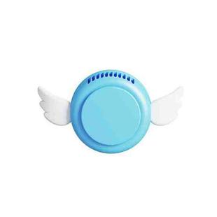 P206 Portable USB Strong Wind Mute Mini Lazy Angel Hanging Neck Fan(Blue)