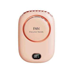 DQ203 Lazy Hanging Neck Fan USB Mini Desktop Large Wind Fan(Pink)