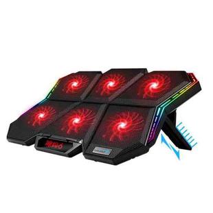 COOLCOLD RGB Notebook Radiator Six Fan Adjustable Laptop Cooling Base 5V Speed  Colorful Version