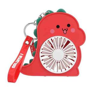 SQ2183 Dinosaur Portable Keychain Mini Student Handheld USB Fan(Red)