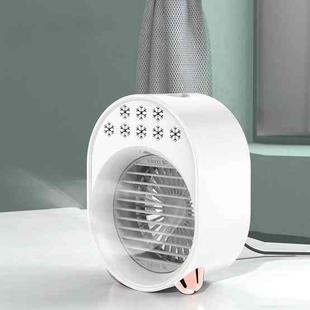 A-208 Mini USB Desktop Air Conditioner Humidifying Portable Cooling Fan(Ivory White)