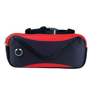 Sports Running Mobile Phone Waterproof Waist Bag, Specification:Under 7 inches(Red)