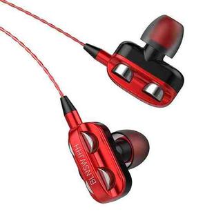 TF-0120 3.5mm In-Ear Headphones Smart Phone Line-Controlled Tuning Headphones(Single Speaker (Red))