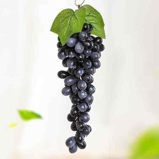 2 Bunches 85 Black Grapes Simulation Fruit Simulation Grapes PVC with Cream Grape Shoot Props