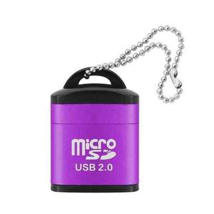 480Mbps Mini Micro SD Card Mobile Phone High-Speed TF Memory Card Reader Computer Car Speaker Card Reader(Purple)