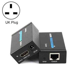 HDY-60 HDMI to RJ45 60m Extender Single Network Cable to For HDMI Signal Amplifier(UK Plug)