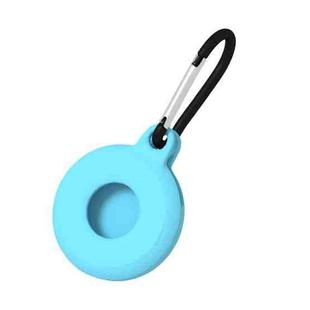 4 PCS Round Shape Shockproof Anti-scratch Silicone Protective Case with Carabiner for AirTag(Mint Green)