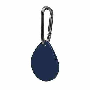 2 PCS Drop Shape  Shockproof Anti-scratch Silicone Protective Case with Carabiner for AirTag(Dark Blue)