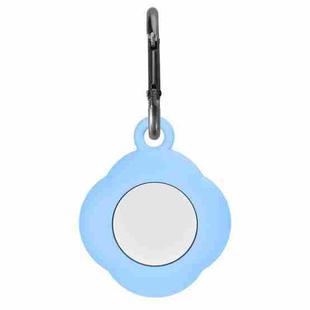 3 PCS Tracker Anti-Lost Silicone Protective Cover with Carabiner for AirtTag(Sky Blue)