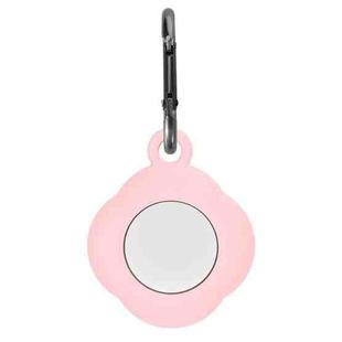 3 PCS Tracker Anti-Lost Silicone Protective Cover with Carabiner for AirtTag(Pink)