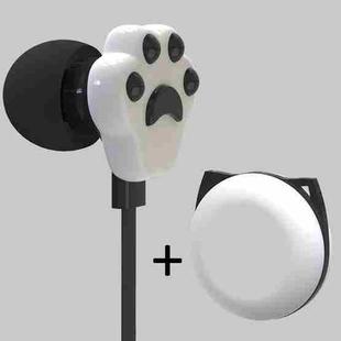 3 PCS M133 Creative Kitten Paw In Ear Wire Earphone, Length: 1m(Black)